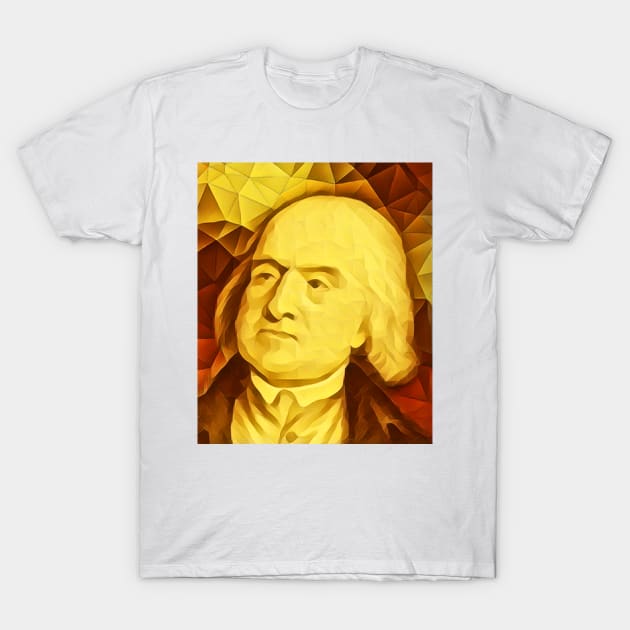 Jeremy Bentham Golden Portrait | Jeremy Bentham Artwork 9 T-Shirt by JustLit